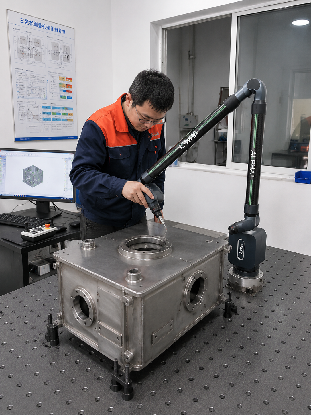 CMM inspection for welded tank