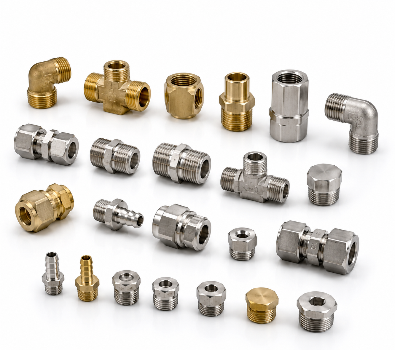 Copper and stainless fittings